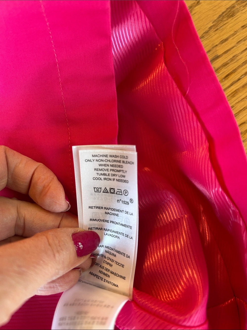 Lauren Ralph Lauren Hot Pink Single-Breasted Hooded Trench Coat - Picture 8 of 9